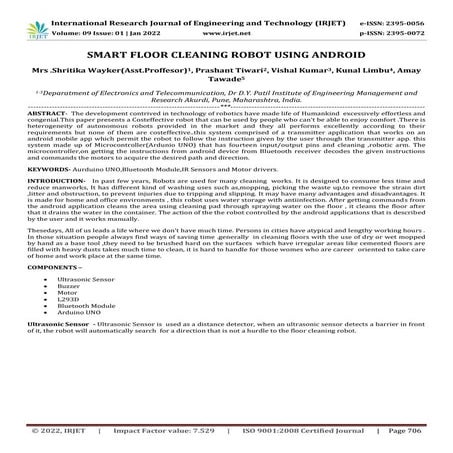 SMART FLOOR CLEANING ROBOT USING ANDROID