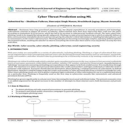 Cyber Threat Prediction using ML