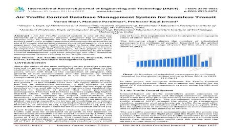 Air Traffic Control Database Management System for Seamless Transit