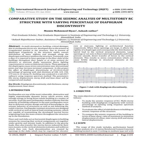 COMPARATIVE STUDY ON THE SEISMIC ANALYSIS OF MULTISTOREY RC STRUCTURE WITH VA...