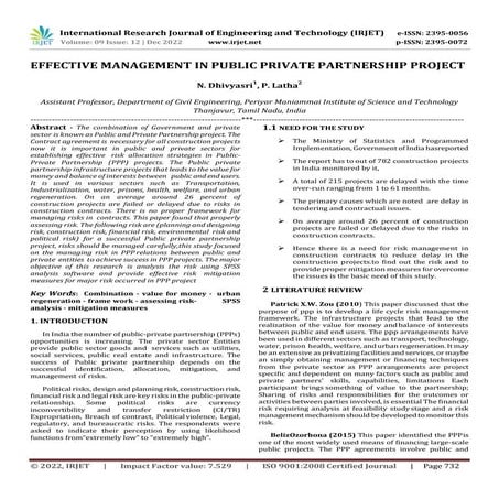 Risk in PPP Projects | PDF