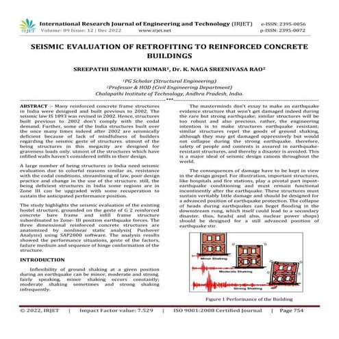 SEISMIC EVALUATION OF RETROFITING TO REINFORCED CONCRETE BUILDINGS