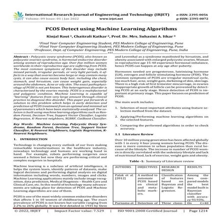 PCOS Detect using Machine Learning Algorithms | PDF