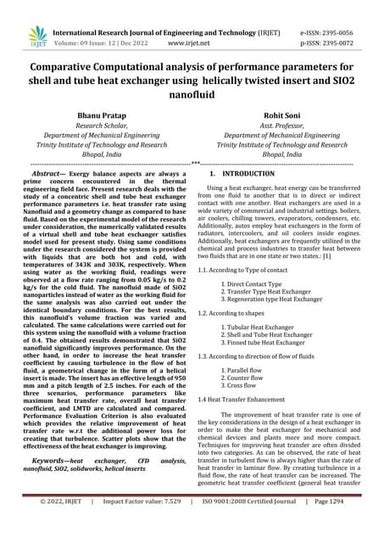 IRJET-V9I12214.Comparative Computational analysis of performance parameters f...