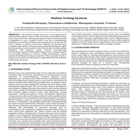Online Voting System