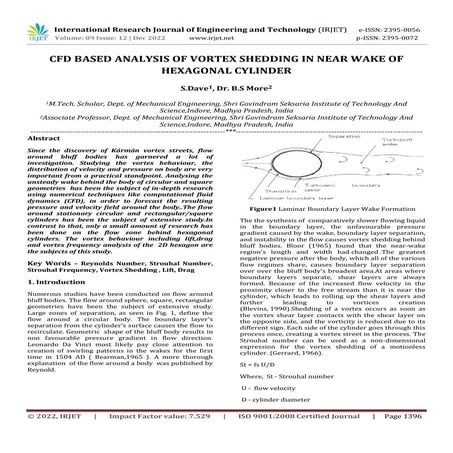 CFD BASED ANALYSIS OF VORTEX SHEDDING IN NEAR WAKE OF HEXAGONAL CYLINDER