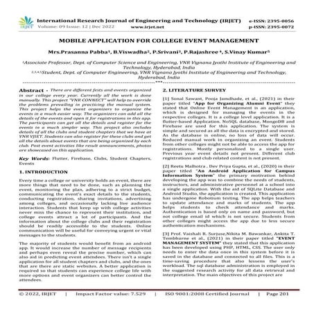 MOBILE APPLICATION FOR COLLEGE EVENT MANAGEMENT