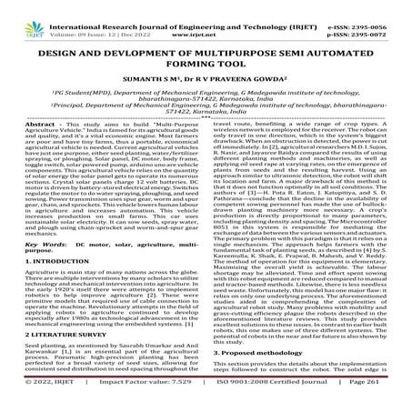 DESIGN AND DEVLOPMENT OF MULTIPURPOSE SEMI AUTOMATED FORMING TOOL