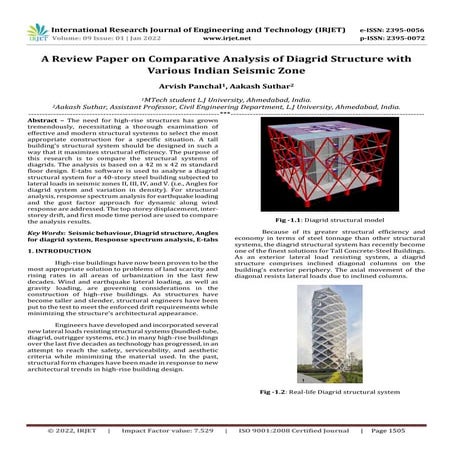 A Review Paper on Comparative Analysis of Diagrid Structure with Various Indi...