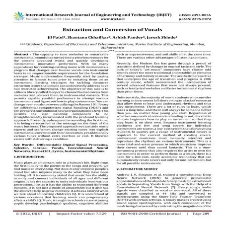 Extraction and Conversion of Vocals