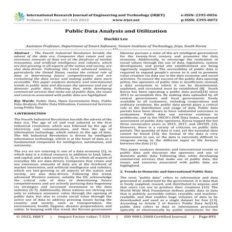 Public Data Analysis and Utilization
