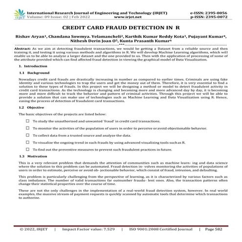 CREDIT CARD FRAUD DETECTION IN R