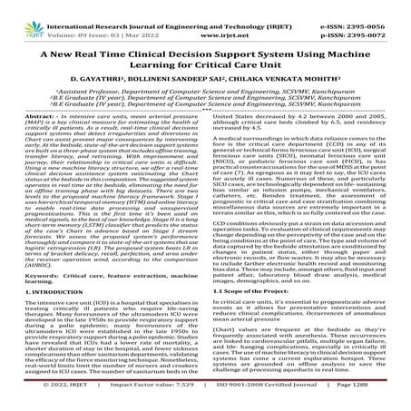 A New Real Time Clinical Decision Support System Using Machine Learning ...