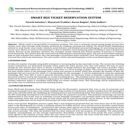 SMART BUS TICKET RESERVATION SYSTEM