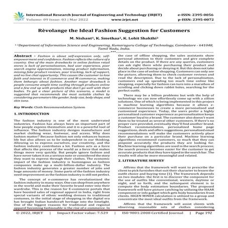 Rèvolange the Ideal Fashion Suggestion for Customers