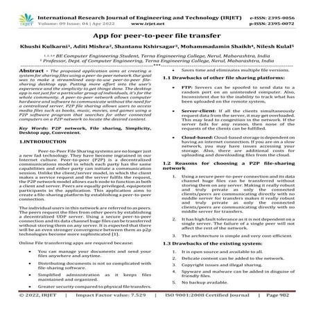 App for peer-to-peer file transfer