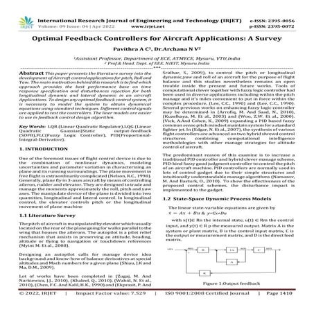 Optimal Feedback Controllers for Aircraft Applications: A Survey
