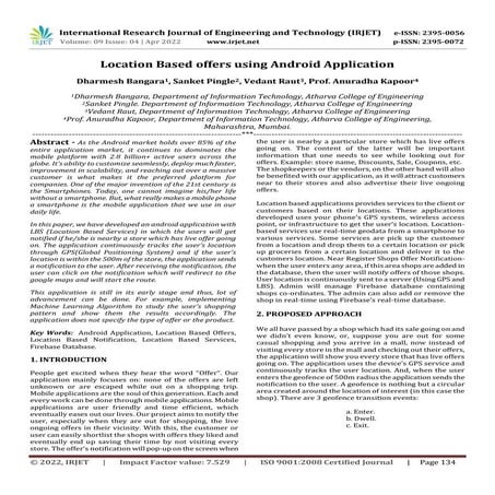 Location Based offers using Android Application