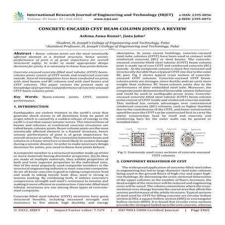 CONCRETE-ENCASED CFST BEAM-COLUMN JOINTS: A REVIEW