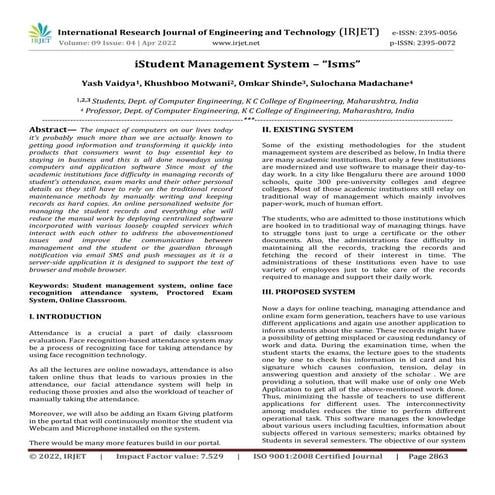 iStudent Management System – “Isms”
