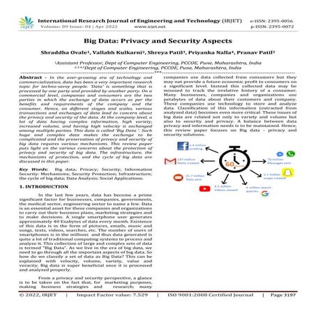 Big Data: Privacy and Security Aspects