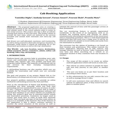Cab Booking Application