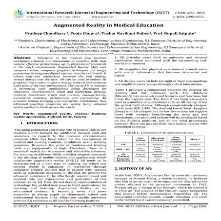 Augmented Reality in Medical Education