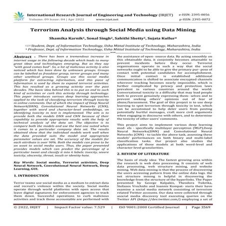 Terrorism Analysis through Social Media using Data Mining