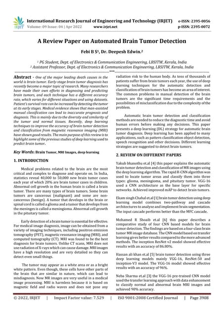 A Review Paper on Automated Brain Tumor Detection