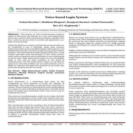 Voice-based Login System