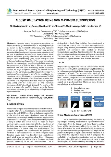 MOUSE SIMULATION USING NON MAXIMUM SUPPRESSION