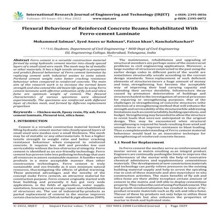 Flexural Behaviour of Reinforced Concrete Beams Rehabilitated With ...