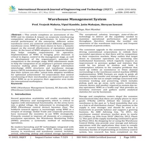 Warehouse Management System