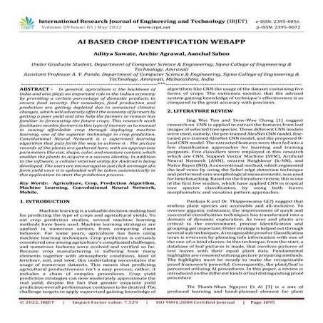 AI BASED CROP IDENTIFICATION WEBAPP