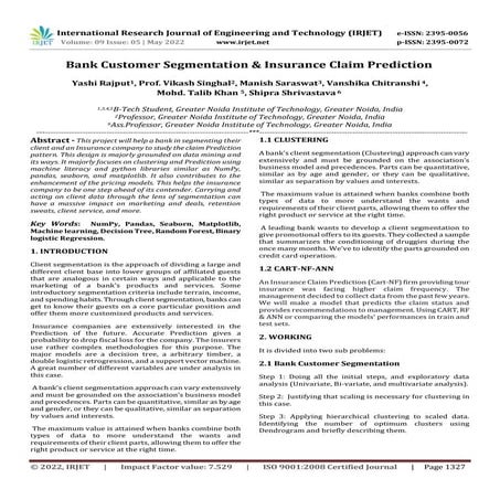 Bank Customer Segmentation & Insurance Claim Prediction