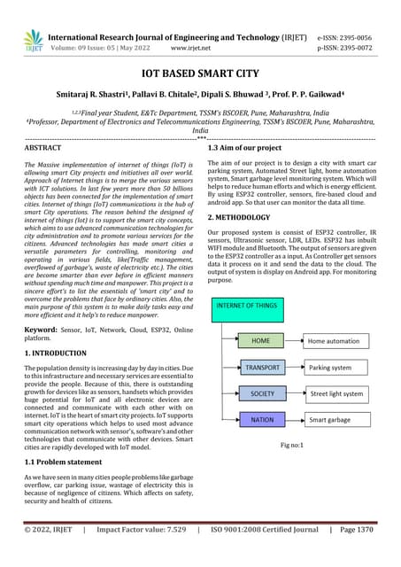 IOT BASED SMART CITY Circuit Diagram