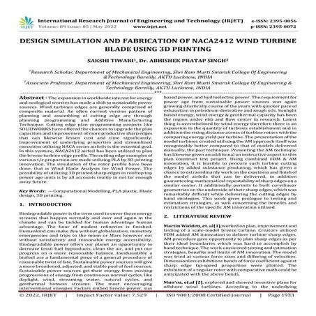 DESIGN SIMULATION AND FABRICATION OF NACA2412 WIND TURBINE BLADE USING ...