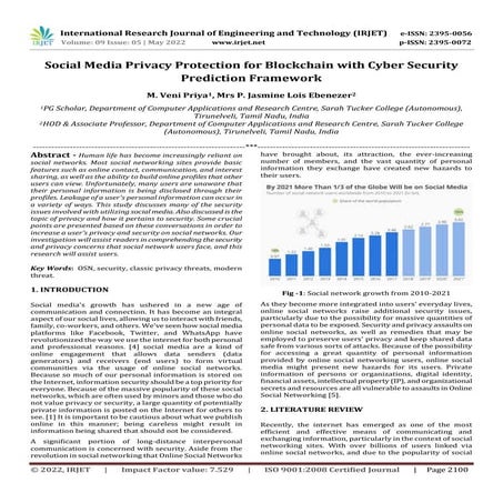 Social Media Privacy Protection for Blockchain with Cyber Security Prediction...