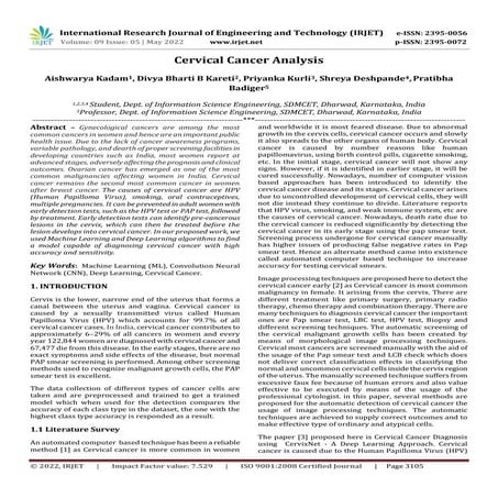 Cervical Cancer Analysis | PDF