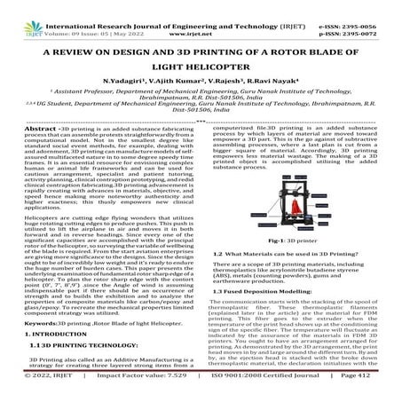 Design and Analysis of Helicopter Rotor Mechanism | PDF