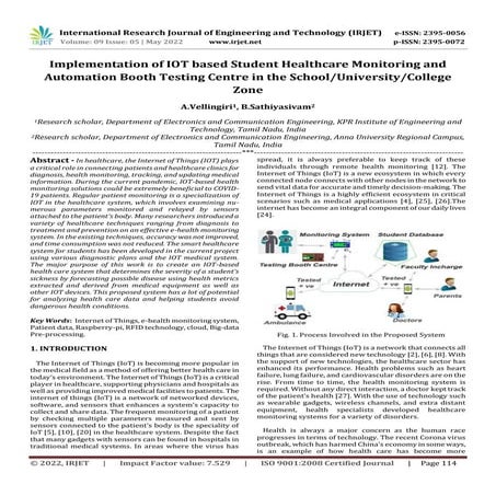 Implementation of IOT based Student Healthcare Monitoring and Automation Boot...