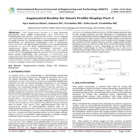Augmented Reality for Smart Profile Display Part-1
