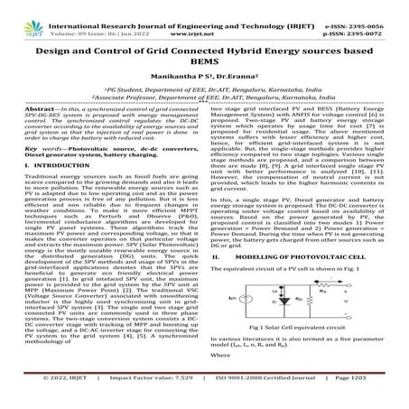 Design and Control of Grid Connected Hybrid Energy sources based BEMS