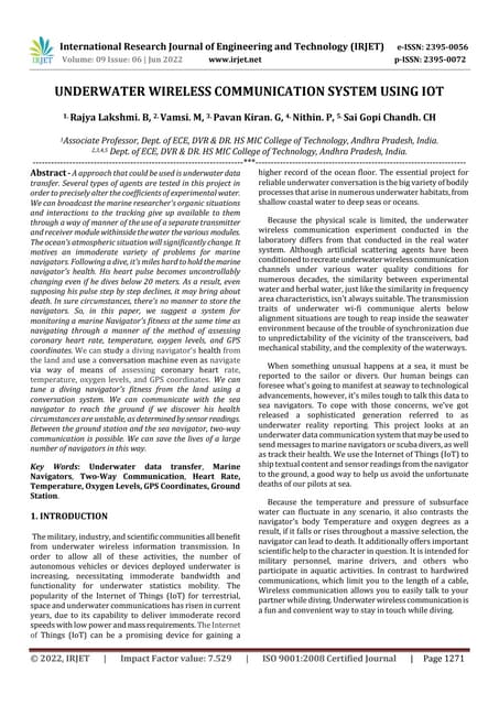 Land And Underwater Rover Using Raspberry Pi | PDF