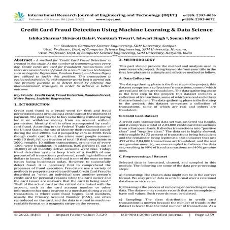 Credit Card Fraud Detection Using Machine Learning & Data Science