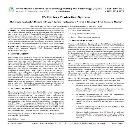 EV Battery Protection System