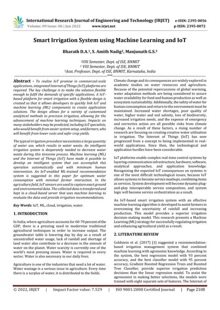Smart Irrigation System using Machine Learning and IoT Circuit Diagram