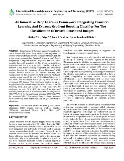 An Innovative Deep Learning Framework Integrating Transfer- Learning And Extr...