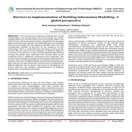 Exploring the adoption of building information modelling (bim) in the ...