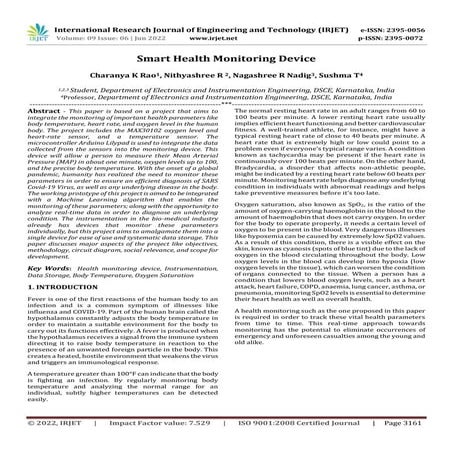 Smart Health Monitoring Device | PDF